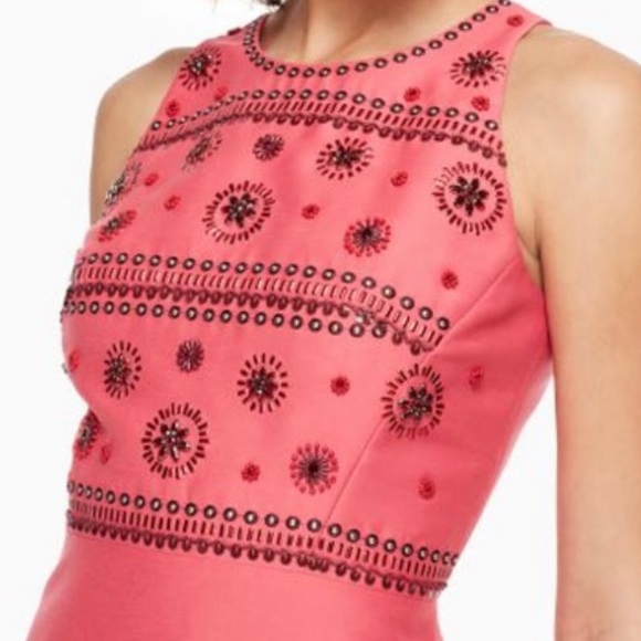 Kate Spade embellished A-line Dress in Pink | Size 4 - Picture 8 of 8